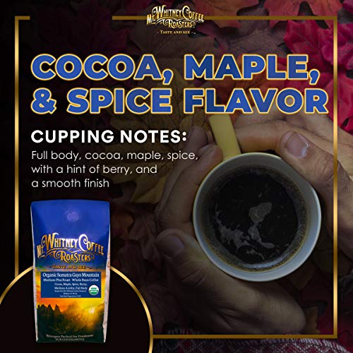 Mt. Whitney Organic Gayo Mountain Sumatra, Medium Dark Roast, Low Acid Coffee (Whole Bean, 2 Lb)