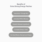 Kind Patches Energy Patches Extra Strong - Caffeine Energy Boost - Red Ginseng for Reduced Fatigue - Body Patch with Vitamin B12, B6, B1-14 Count