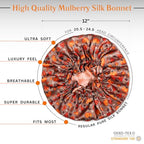 NOCHKA 100% Mulberry Silk Bonnet for Women Hair Care, Double Layered, Silk Hair Wrap for Sleeping with Elastic Stay On (Acorn)