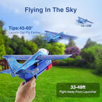 3 Pack Foam Airplane Launcher Toys, 2 Flight Mode Glider Plane,Kids Flying Toy,3 4 5 6 7 8 9 10 11 12 Year Old Boys Girls Gifts,Outdoor Sport Party Favor