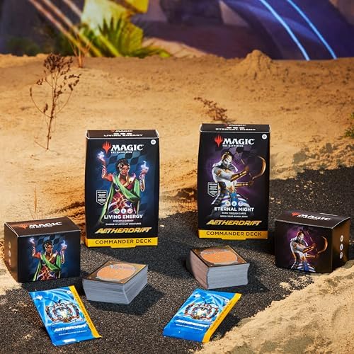 Magic The Gathering Aetherdrift Commander Deck Bundle - 2 of Each Deck (2 Living Energy + 2 Eternal Might)