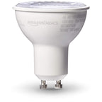 Amazon Basics MR16 LED Light Bulb, 50W Equivalent, Energy Efficient 7W, GU10 Base, Warm White 3000K, Dimmable, 10,000 Hour Lifetime, 6-Pack