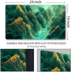 MTG Playmat Magic Card Playmat Game Mat,TCG & CCG Card Games Mat with Free Storage Bags Size 24 x 14 Inches (No with Zones,Mountain4)