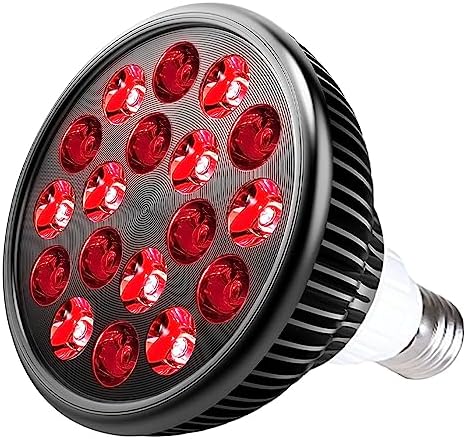 Red Light Therapy Bulb, Red Light Therapy for Body and Face Use, 18 LEDs 660nm Red and 850nm Near Infrared Red Light Therapy Lamp Suitable E26 Socket (Only Bulb)