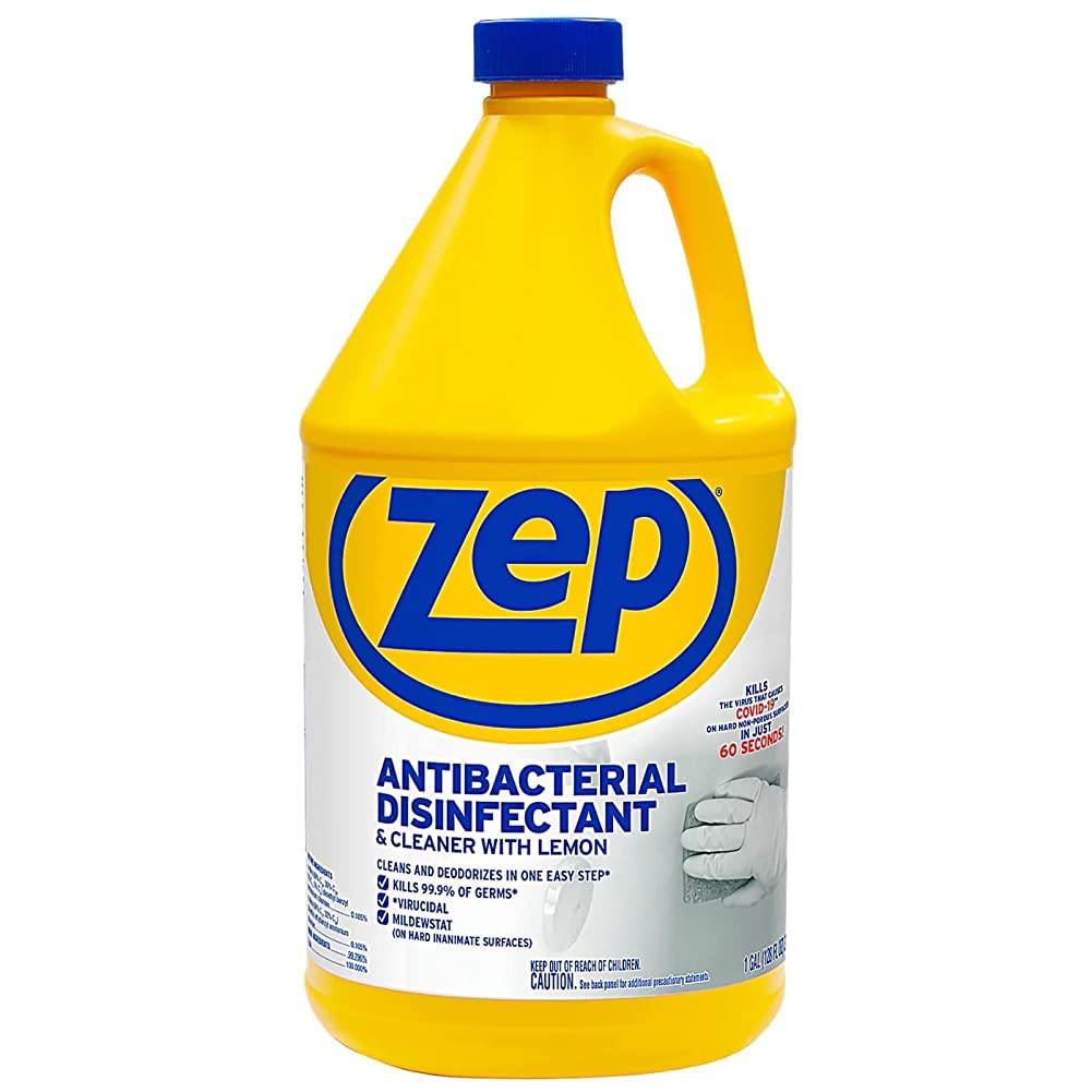 Zep Antibacterial Disinfectant Cleaner with Lemon Gallon (4 Pack)
