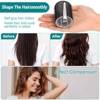 Acejoz Hair Rollers for Blowout Look, 38 Pcs Self Grip Hair Rollers Set with 4 Sizes, 12 Pcs Hair Clips, Comb and Storage Bag for Hair Volume (Black)