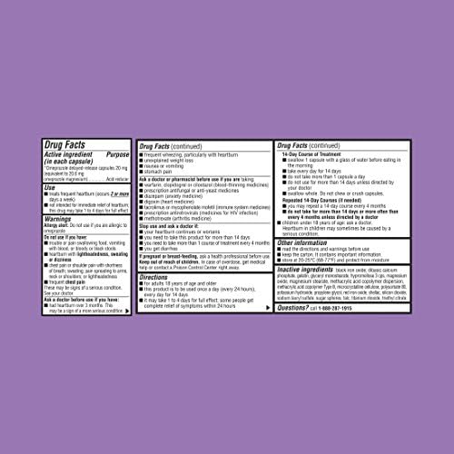 Equate - Omeprazole Magnesium 20.6 mg, Acid Reducer, Delayed Release, 42 Capsules (Pack of 2)