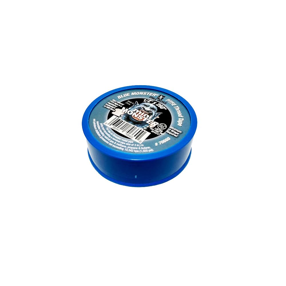 Millrose 70660 Monster Roll PTFE Thread Seal Tape, 1/2-Inch x 260-Inch, Blue