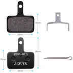 AGPTEK Bike Brake Pads, High-Performance Brake Pads, Disc Brake Pads & Spring (Semi-Metallic) for Mountain Bike Disc Brakes, 2 Pairs Bike Pads, Compatible with TRP Tektro Shimano Deore Br