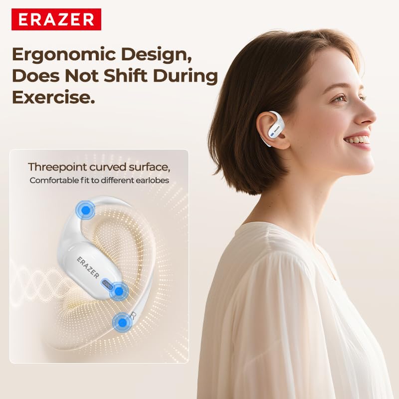 ERAZERL XP18 AI Translation Earbuds Real Time,134 Languages Translator Device No Subscription,Bluetooth 6.0 Translator Earbud 3-in-1 with 7 Translation Modes for Travel Business Meeting Learning Black