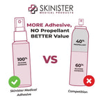 Skinister Medical Adhesive Spray | Silicone Skin Glue for Ostomy Bags, Breast Forms, Condom Catheters, Prosthetics, SFX | 4oz