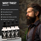 Beard Oil - Unscented - Moisturizes, Softens & Conditions with Jojoba Oil & Argan Oil - Beard Conditioner for Men with Beards, Mustaches, Facial Hair - Reduces Itchiness, Promotes Growth