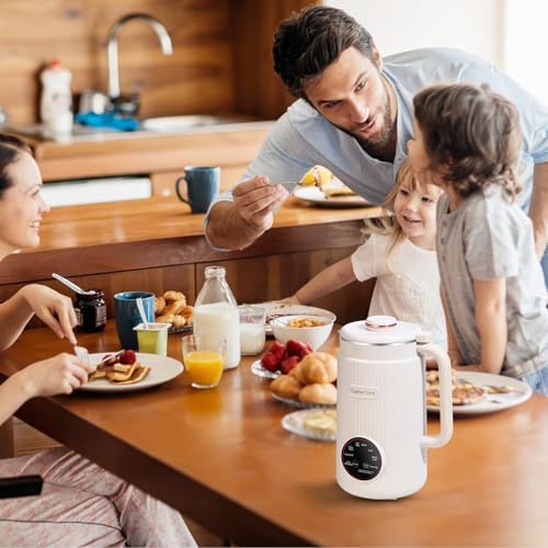 Nut Milk Maker Machine, 40oz(1200ml) Homemade Almond, Oat, Soy, Milk Shake, Plant Milk, Milk Machine Maker With Nut Milk Bag, Soy Milk Maker With Delay Start/Keep Warm/Cleaning/Boil Water
