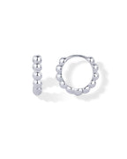 PAVOI 925 Sterling Silver Huggie Earrings, White Gold, Size 14 Millimeters
