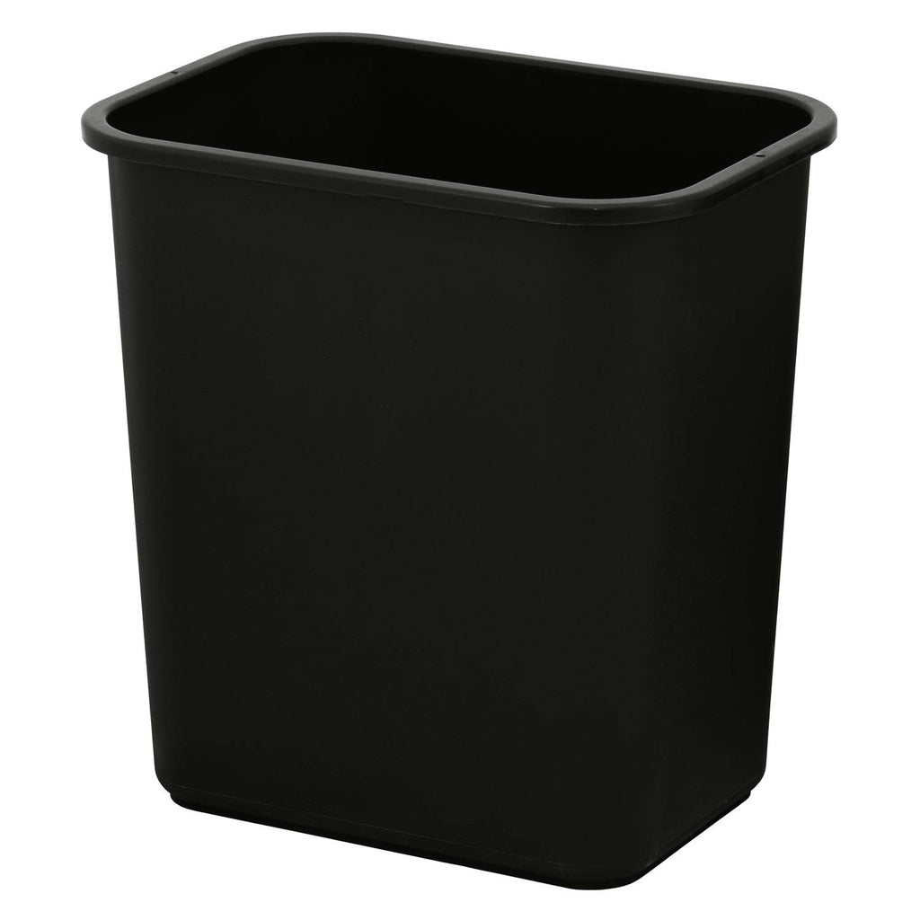 United Solutions 7.7 Gallon Trash Wastebasket, 12 Pack, Black, Under Desk