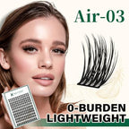 Air Touch Cluster Lashes 144pcs Individual D Curl 10mm Super Lightweight Soft Wispy Comfortable Easy DIY at Home(Air03-D-16mm)