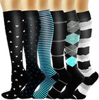 BIQU Compression Socks for Women and Men Circulation-Best Support for Running, Athletic, Nursing, Travel(BQ-10-10 S/M)