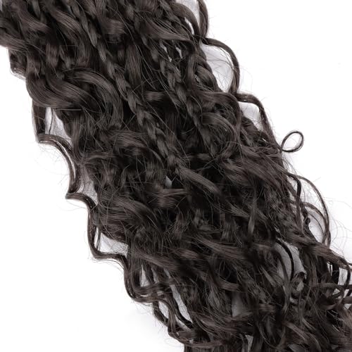 Boho Goddess Box Braids Crochet Hair 18 inch, 8 Packs Crochet Box Braids for Black Women Pre-looped Bohomian Box Braids Crochet Braids Synthetic Braiding Hair Extension #4