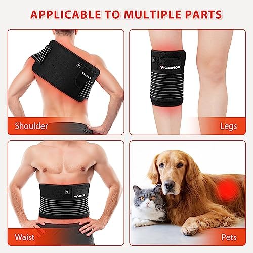 Red Light Therapy Belt for Body Comfort - APP-Controlled Wearable Dual Power Modes, Ideal for Women (Black4)
