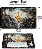 Board Game TCG Playmat Table Mats Games Size 60X35 cm Mousepad Compatible for MTG CCG RPG Trading Card Game (MTG1-THRONE of ELDRAINE Teaser)