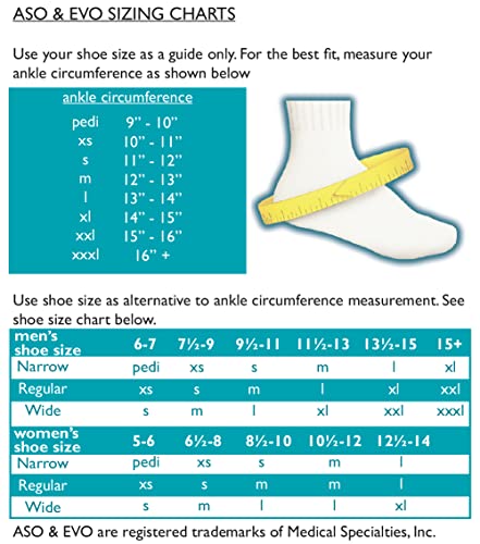 Med Spec 264004 ASO Ankle Stabilizer, White, Medium