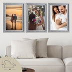 VictoR 6x8 Picture Frame Rubens Black Silver - Picture Frames 6x8 - with Shutterproof Acrylic Glass - Antique - Black 6 by 8