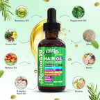 Rosemary Hair Oil For Growth with Castor Oil Batana Oil Pumpkin Seed Oil Peppermint Oil Silica Biotin Collagen Keratin Saw Palmetto Horsetail Tea Tree Vit E Aloe Vera Jojoba (1 Pack)