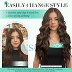 Ukira Medium Brown Hair Extensions Clip in Real Human Hair, 15 Inch 70g 7pcs Clip in Hair Extensions Real Human Hair, Ntural Straight Remy Human Hair Extensions Clip ins for Women