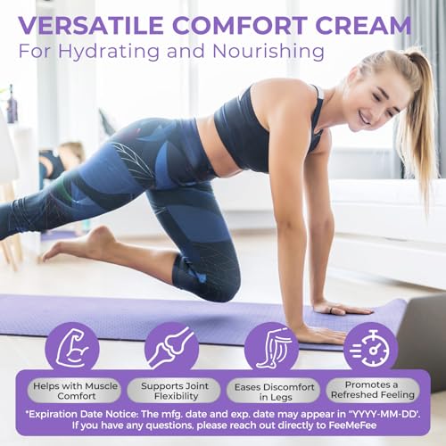 Magnesium Lotion for Sleep, Natural Magnesium Cream, Magnesium Butter with Coconut Oil, Shea Butter, Vitamin E, Lavender, 2 oz