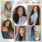 24 Inch Goddess Box Braids Crochet Hair Ombre Blonde Boho Braids Crochet Hair 7packs Crochet Braids With Curly Ends Three Tone Ombre Crochet Boho Braids Pre Looped Goddess Braids Crochrt Hair