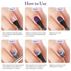 Crushed Diamond Cat Eye Gel Nail Polish with Magnet Stick, 15ml Holographic Glitter Gel, Ideal for DIY Nail Art, Enchanted Glow