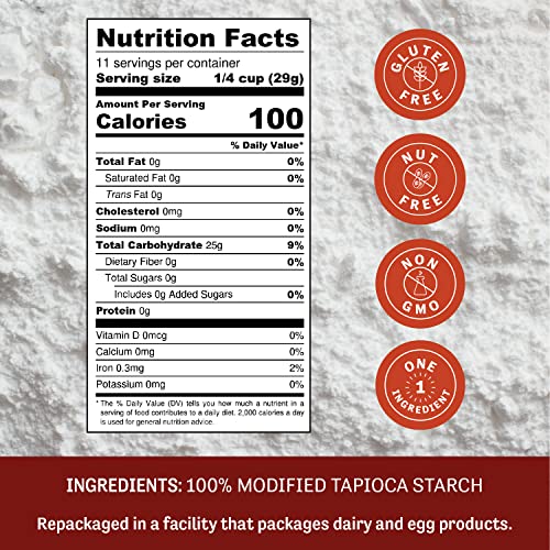 Judee’s Expandex Modified Tapioca Starch Powder - 11.25 oz - Delicious and 100% Gluten-Free - Great for Homemade Treats and Baked Goods - Thickens and Enhances Texture, Flavor, and Appearance