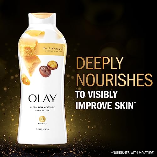 Olay Ultra Rich Moisture Body Wash with Shea Butter, 22oz (Pack of 4)