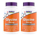 NOW Foods Glycine 1000mg, Free-Form Pharmaceutical Grade, Neurotransmitter Support*, Promotes restful Sleep*, Gluten Free, Vegan, Kosher 200 Vegetarian Capsules (200 Count (Pack of 2))