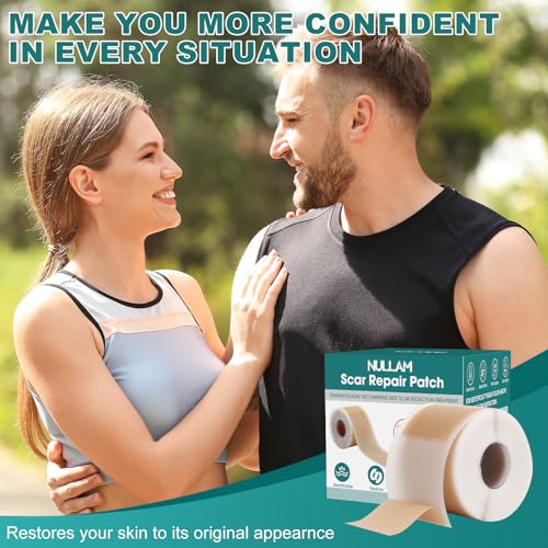 Silicone Scar Sheets, Silicone Scar Tape(1.6"x 79"), Professional Scar Removal Treatment, Reusable Silicone Scar Strips for Keloids, Surgeries Scars, C-sections, and Burns