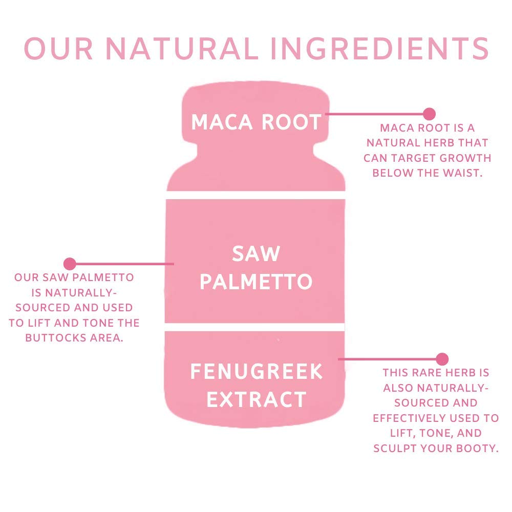 BootyMaxx Pills, Supplements for Women and Men, Target Your Curves, Butt Formula with Premium Ingredients, The Original Booty Brand