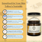 Beef Tallow for Skin | 100% Grass-Fed Tallow & Raw MN Honey | 2 Ingredients | Whipped & UNSCENTED | Whole Body & Face Balm for Sensitive, Dry Skin, Eczema, Psoriasis, Rosacea (4oz)