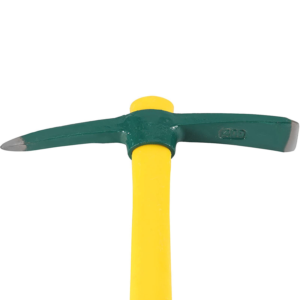 ZOENHOU 2 PCS 15 x 10 Inch Garden Pick, Heavy Duty Cutter Mattock Hoe with Fiberglass Handle, Pick Axes for Digging Stumpy Flower Beds