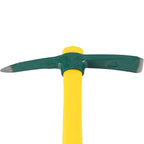 ZOENHOU 2 PCS 15 x 10 Inch Garden Pick, Heavy Duty Cutter Mattock Hoe with Fiberglass Handle, Pick Axes for Digging Stumpy Flower Beds