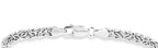 Miabella Italian 925 Sterling Silver or 18K Gold Plated 4mm Byzantine Link Chain Anklet Ankle Bracelet for Women, Made in Italy (sterling silver, Length 10 Inches)