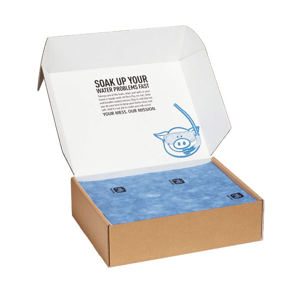 PIG Water Absorbent Mat - Reusable - 20 Pack - 15" x 19" Pads - PM50566