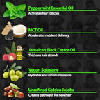 GROW Maximum XXL Hair & Beard Growth Oil For Men • Beard Growth Serum That Fills Patches & Fix Thinning GUARANTEED • Facial Hair & Scalp Treatment • Thickening Conditioner & Enhancer • Made in the USA
