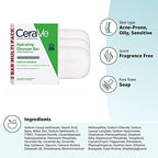 CeraVe Hydrating Cleanser Bar, Soap-Free Body and Facial Cleanser with 5% Moisturizing Cream, Fragrance-Free, 3-Pack, 4.5 Ounce Each