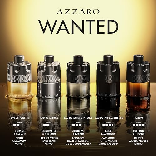 Azzaro The Most Wanted Eau de Toilette Intense – Aromatic & Woody Mens Cologne – Fresh & Sensual Fragrance – Lasting Wear – Scent Notes of Bergamot, Lavender, Moss - Luxury Perfumes for Men