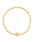 gorjana - Parker Heart Mini Bracelet 7 1/4" - 18k Gold Plated for Women
