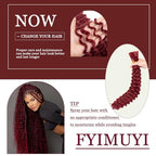 Braiding Hair for Boho Braids Hair 200g 20 Inch Curly Braiding Hair No Weft Deep Wave Bulk Hair for Braiding Wet and Wavy Boho Hair for Braiding (#bug,200g/ 6 bundles)
