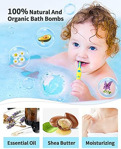 Light Up Bath Bombs with Surprise Inside, 4.23 oz Natural Bath Bombs Gift Set 6 with Essential Oils, Magnesium Large Bath Bombs for Women Relaxing Spa Bath Skin Moisturize Gifts for Women