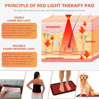 Red Light Therapy for Body, Infrared Light Therapy 19.8" x 12" Infrared Heating Pad Larger Wrap for Back Waist Shoulder Knee Feet Joints Pain Relieve with Auto-Timer, Ideal Gift