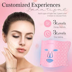 Red Light Therapy for Face, LED Face Mask Light Therapy Enhance Red Light Therapy Mask for Acne, Wrinkles, Skin Rejuvenation, Professional Grade Home Skincare, 3 Light Modes & Timing Settings