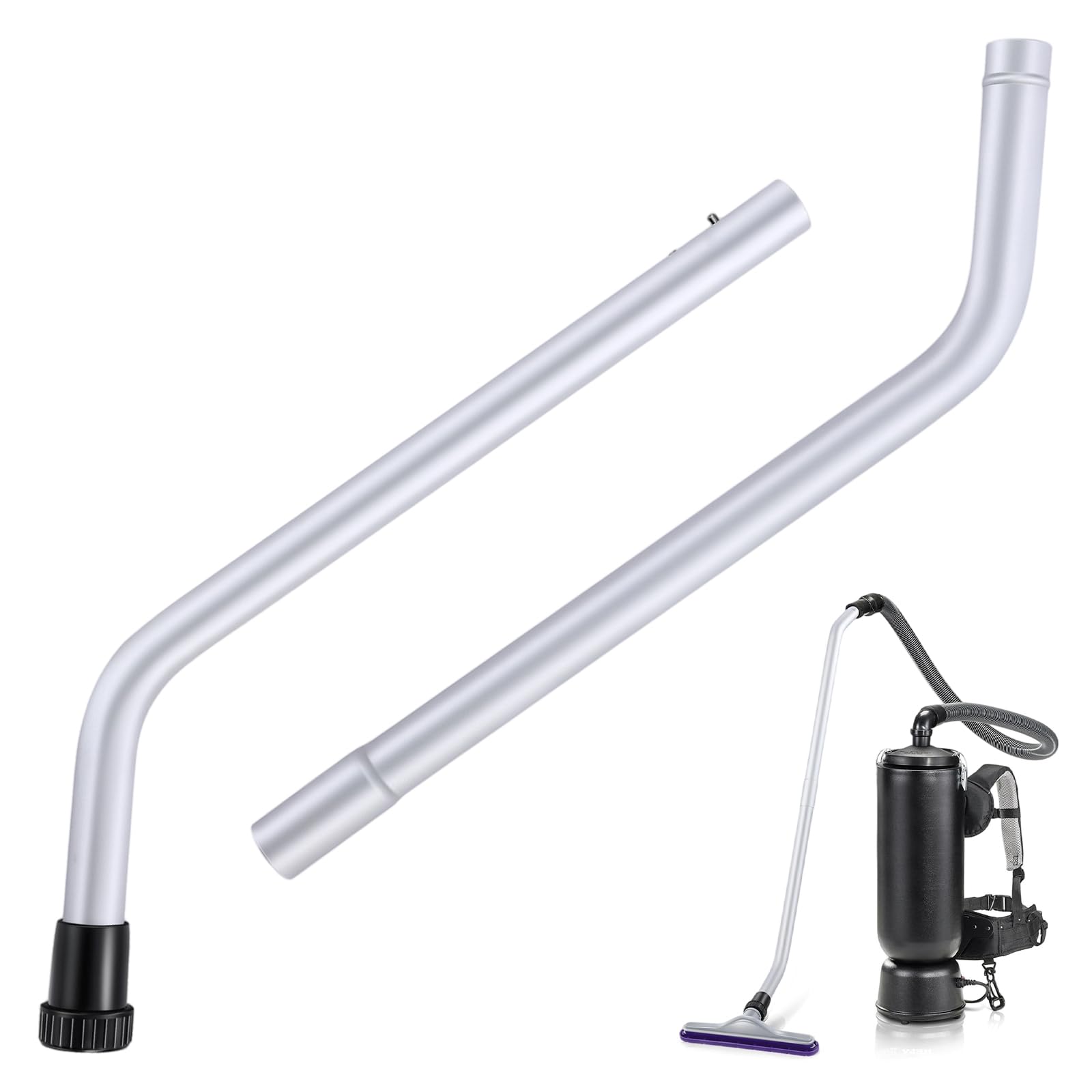 1 Pack Aluminum Vacuum S-Wand Replacement Compatible with Proteam,Silver